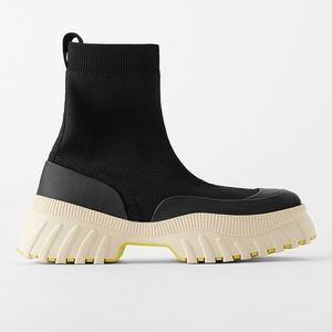 ZARA SOCK STYLE HIGH TOP SNEAKERS